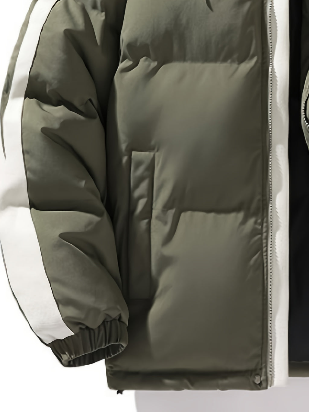 Manteau matelassé pour homme, à capuche, abricot beige