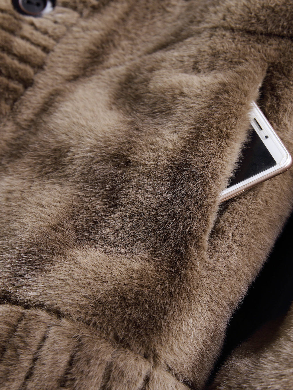 Veste en fausse fourrure longue, réversible, photo 11