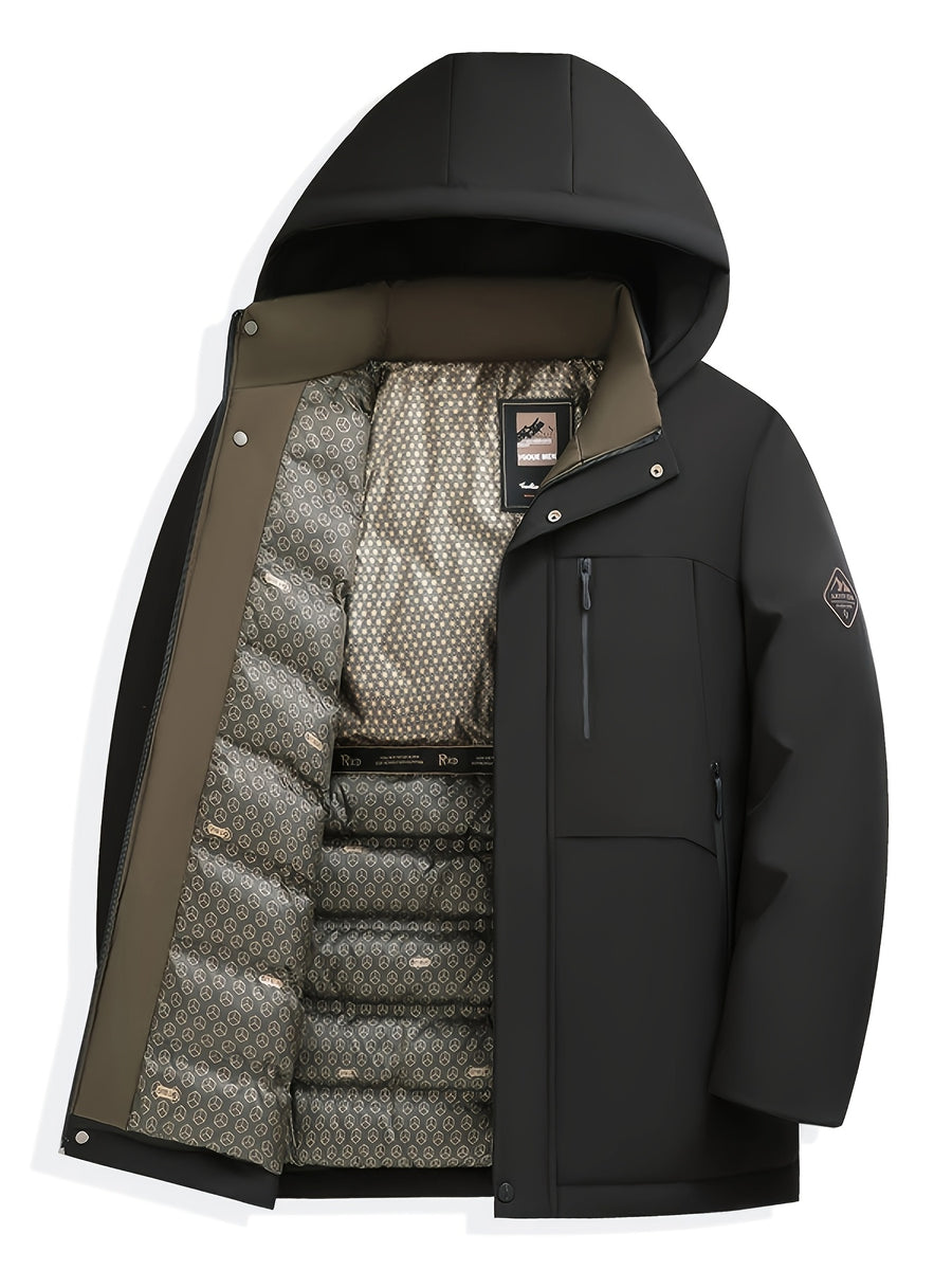 Veste matelassée, coupe-vent, à capuche, vert