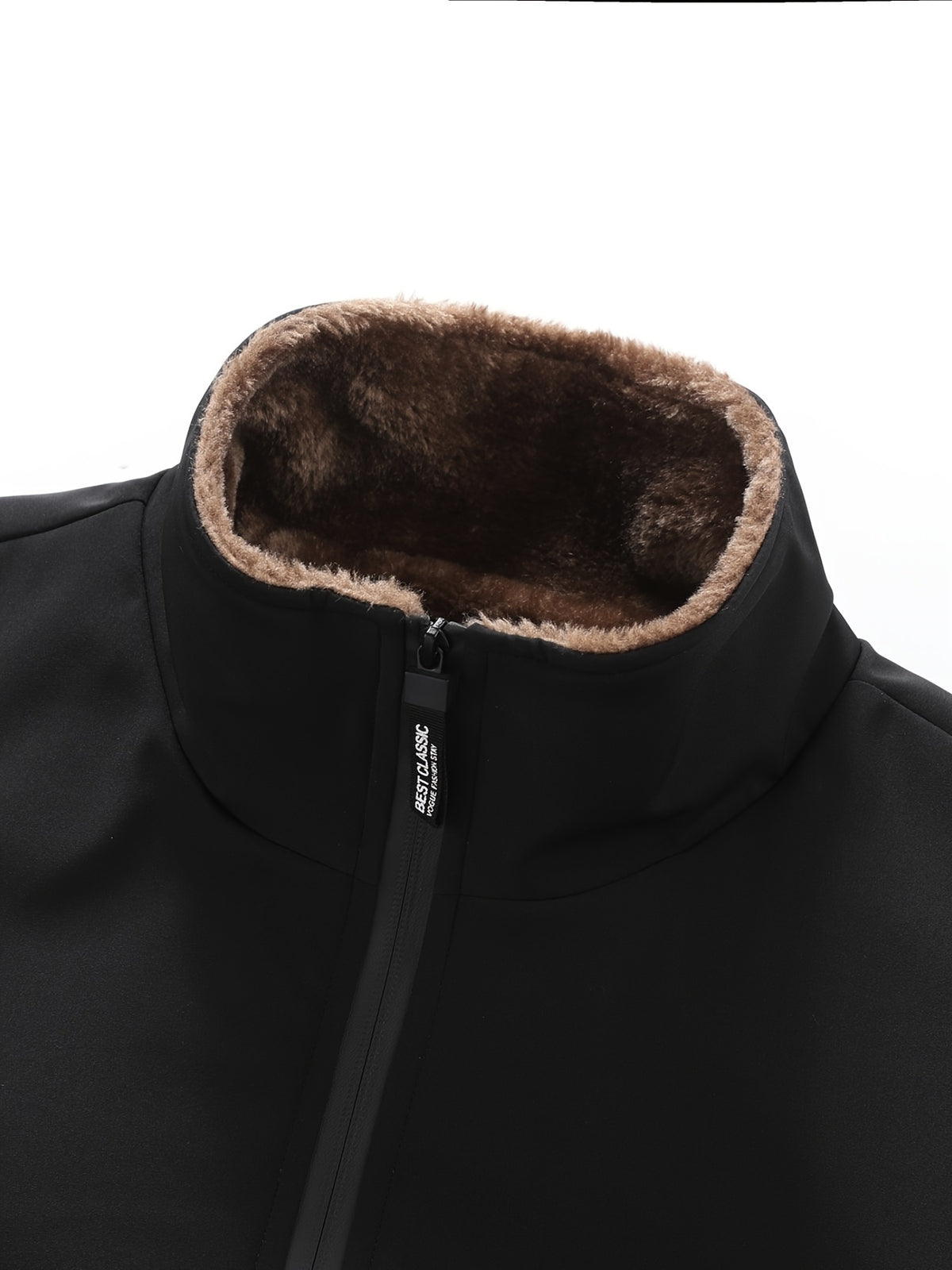 Veste matelassée pour homme, velours, à col montant