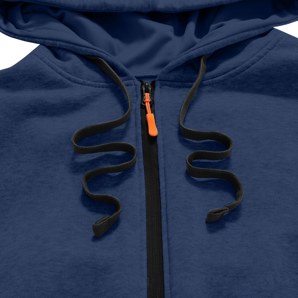 Veste long pour homme, à capuche, noir