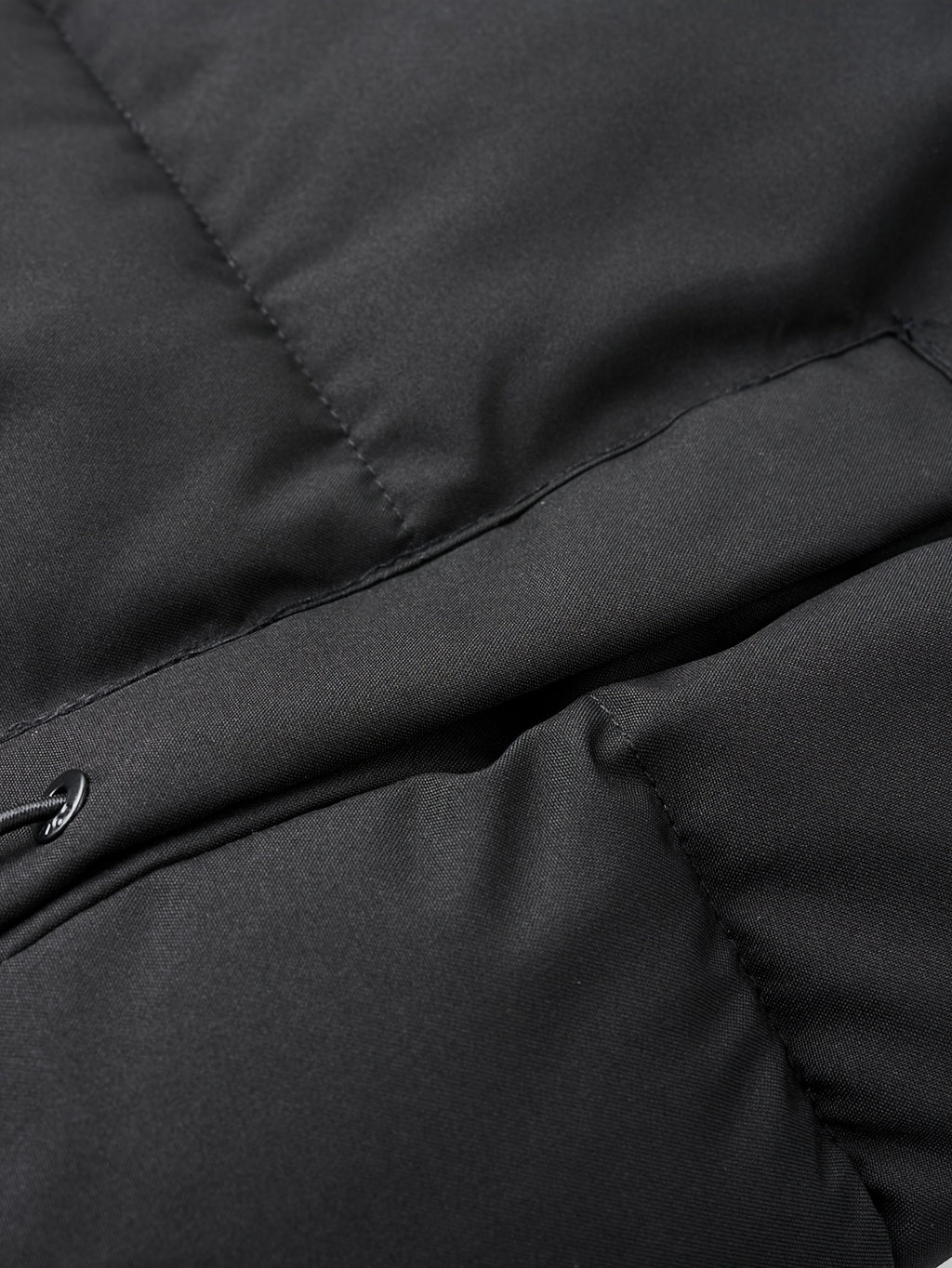 Manteau matelassé long pour homme, à capuche, noir