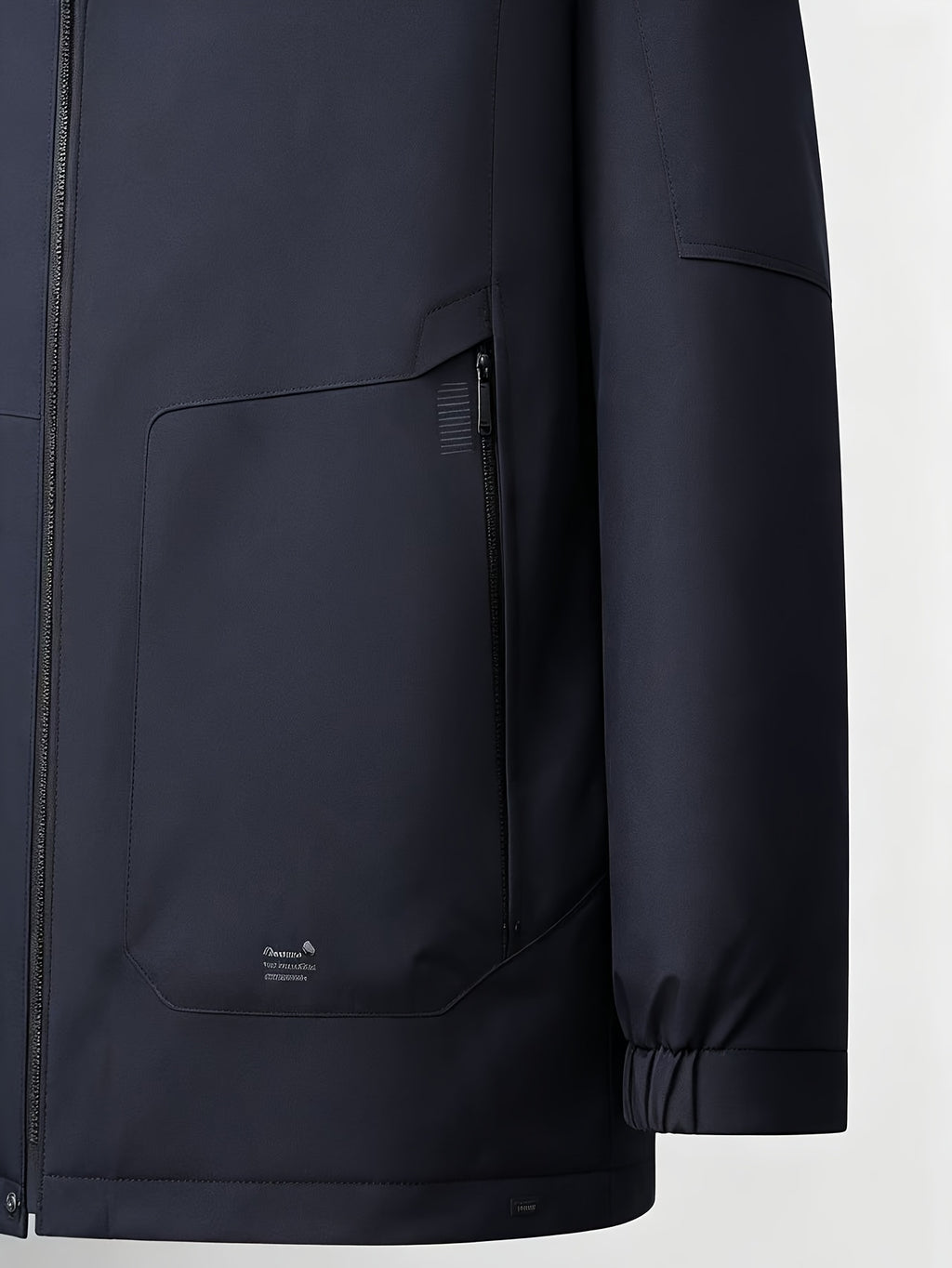 Manteau long pour homme, à capuche, café