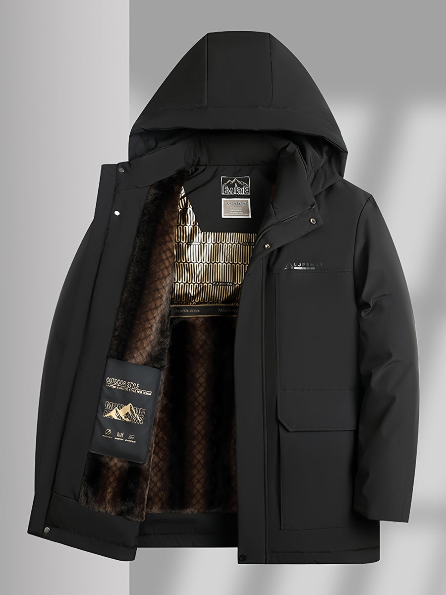 Manteau, polaire, à capuche, col montant, photo 3