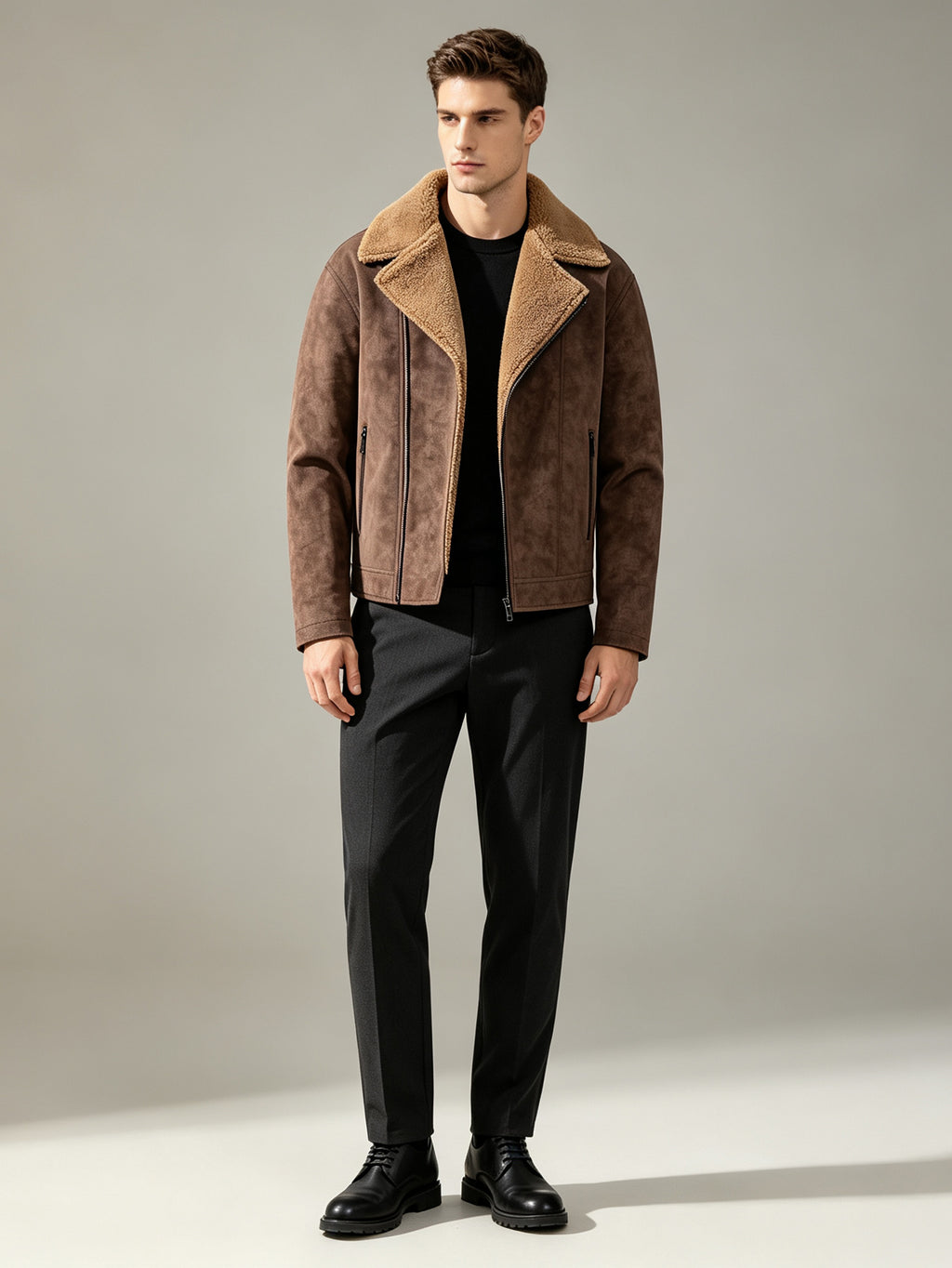 Veste matelassée, à revers, noir, photo 18