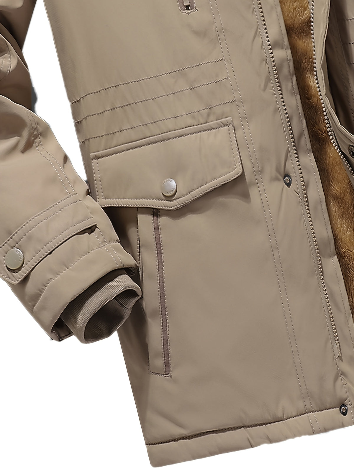Veste long pour homme, à capuche, vert fougère