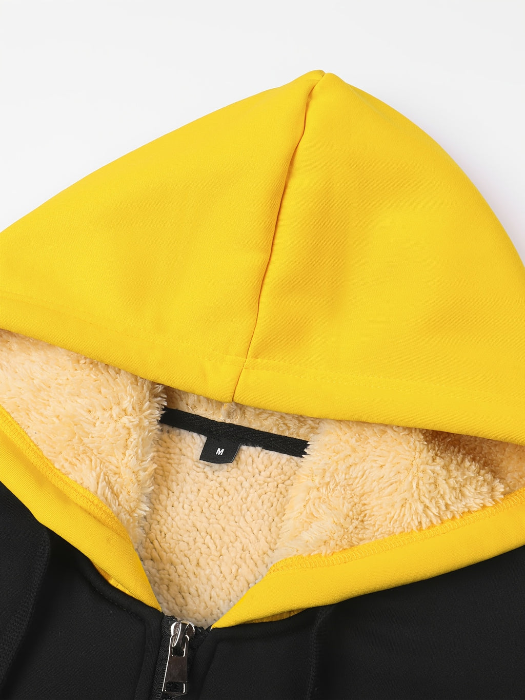 Veste pour homme, polaire, à capuche, grand noir