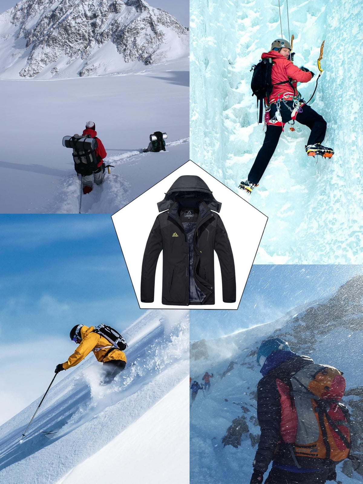 Veste long pour homme, à capuche, blanc