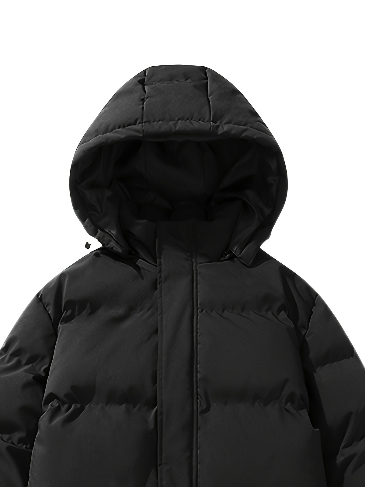 Manteau matelassé pour homme, à capuche, blanc ivoire