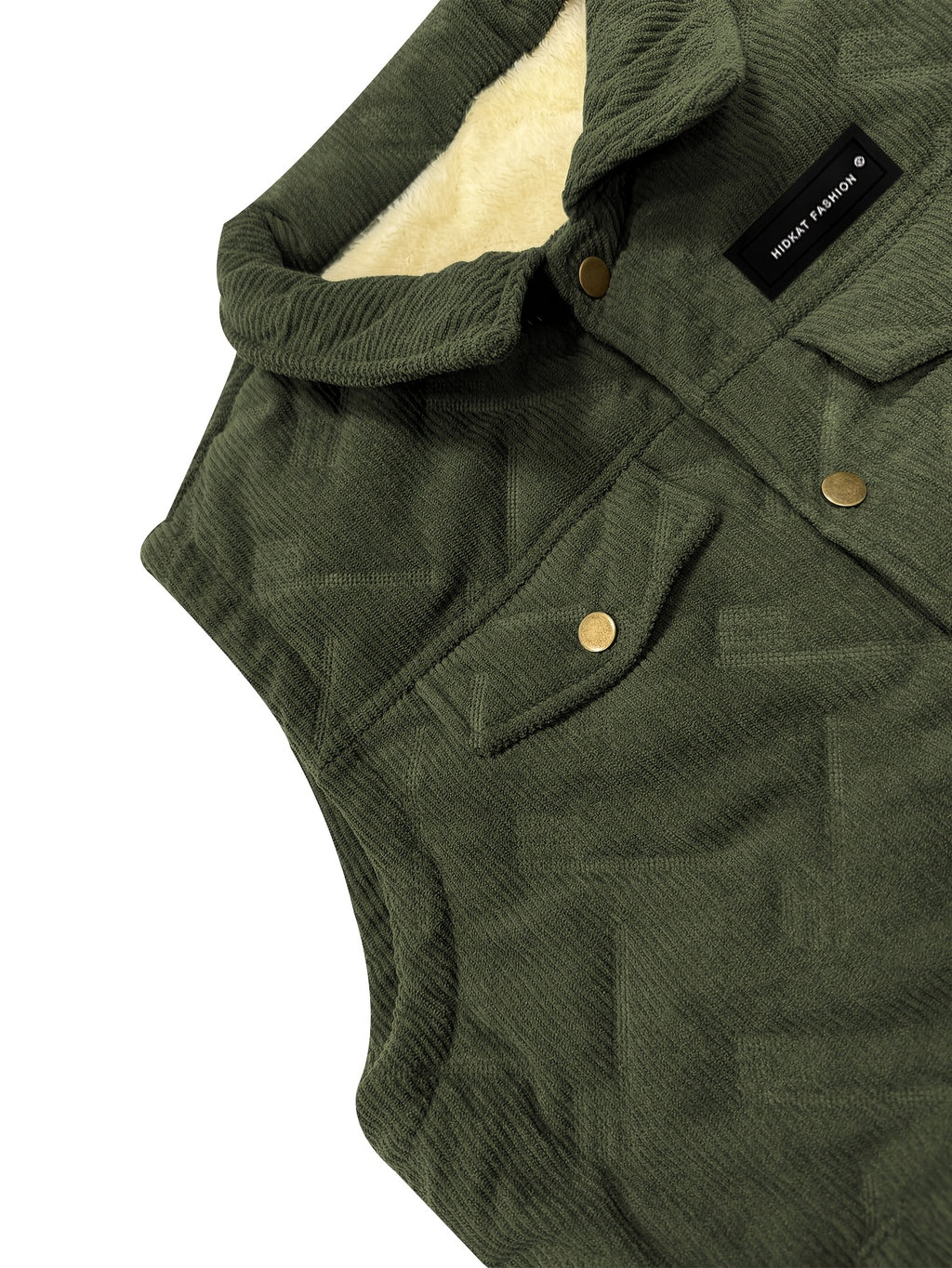 Manteau matelassé, velours côtelé, à revers, photo 15