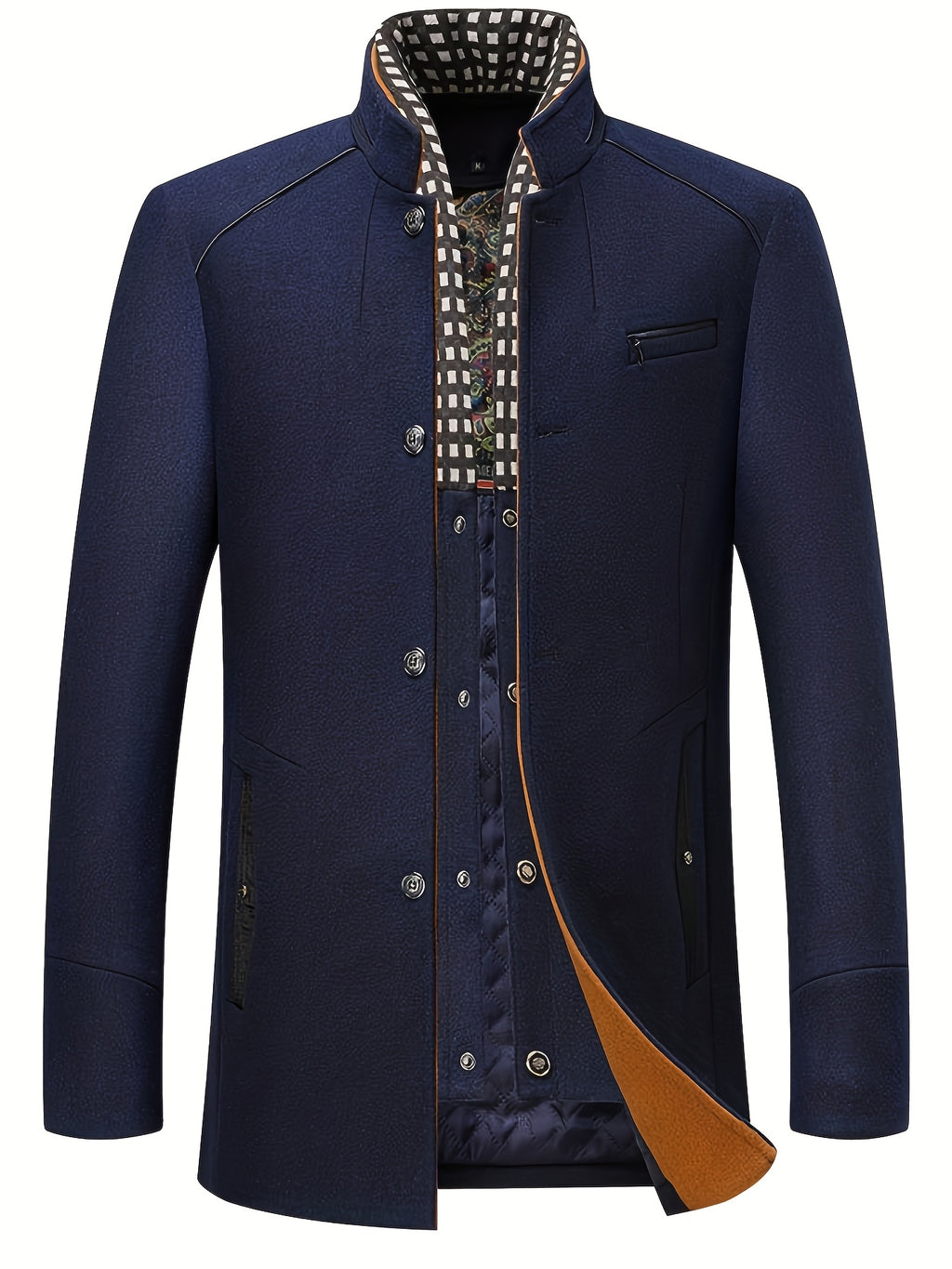 Veste en laine court pour homme, 55,4 % laine, tweed