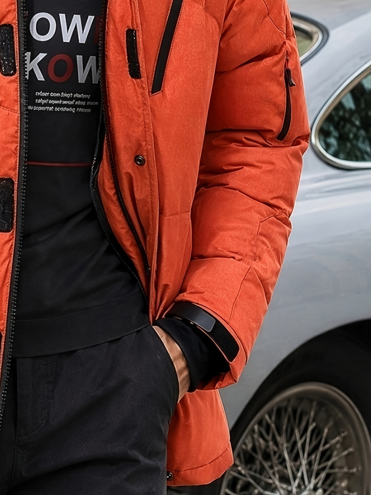Doudoune matelassée pour homme, à capuche