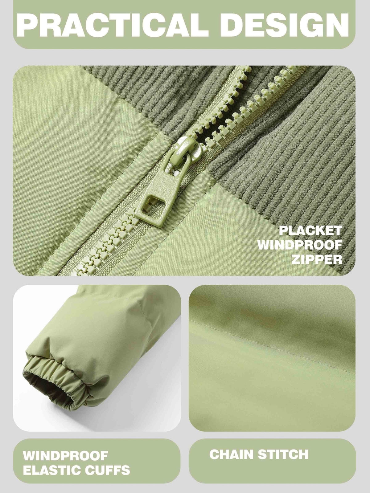 Manteau matelassé pour homme, à capuche, vert