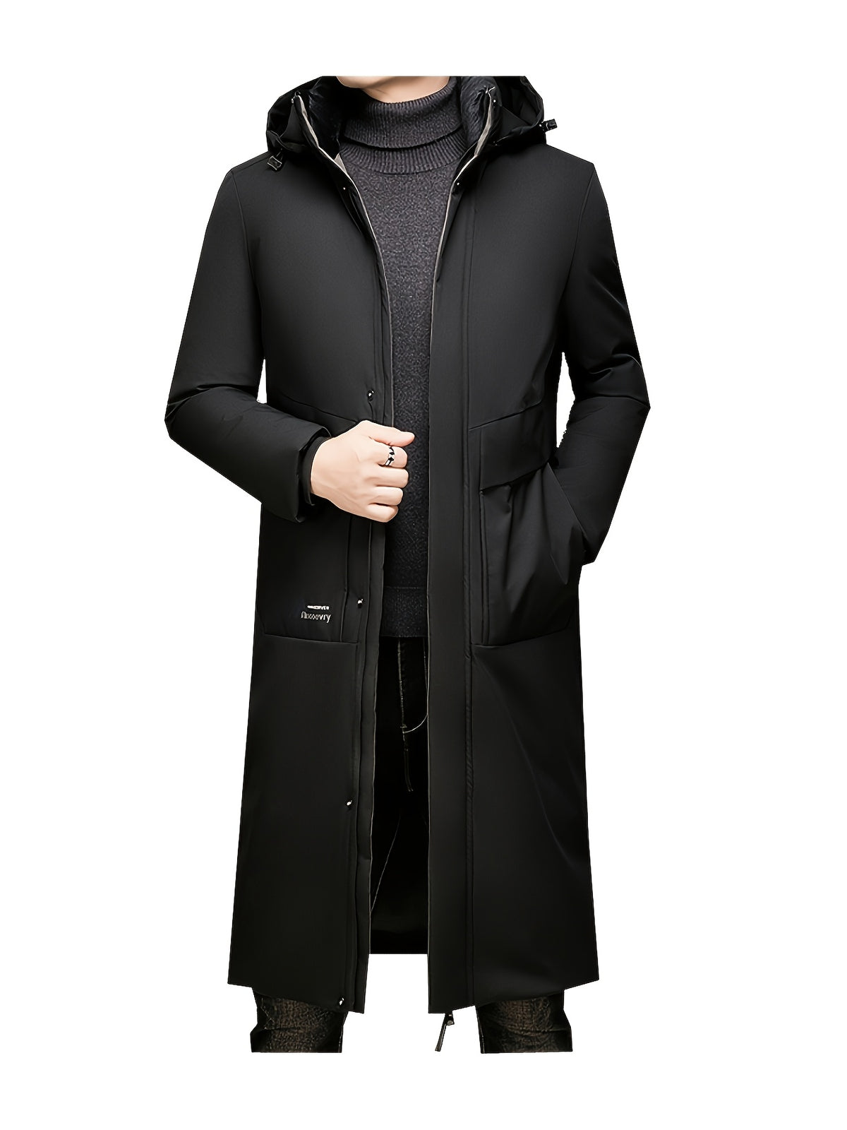 Manteau pour homme, coupe-vent, à capuche, kaki