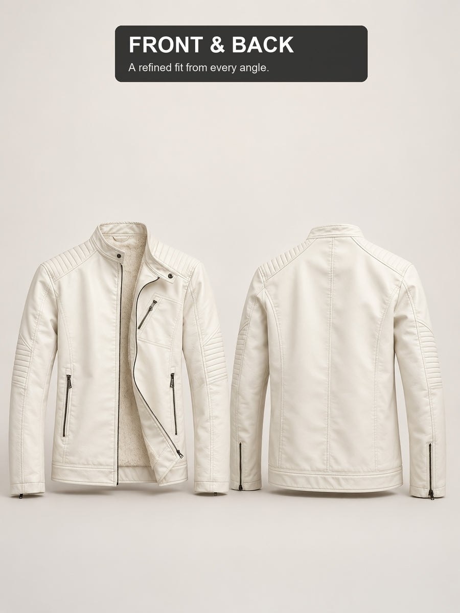 Veste Décontractée, une Pièce de Printemps/Hiver Élégante, avec un Design de Cardigan Zippé, un Col Montant et des Poches Zippées. Convient pour une Tenue Décontractée et les Soirées, Elle est Aussi Confortable pour le Cyclisme. Un Cadeau de No, détail du vêtement