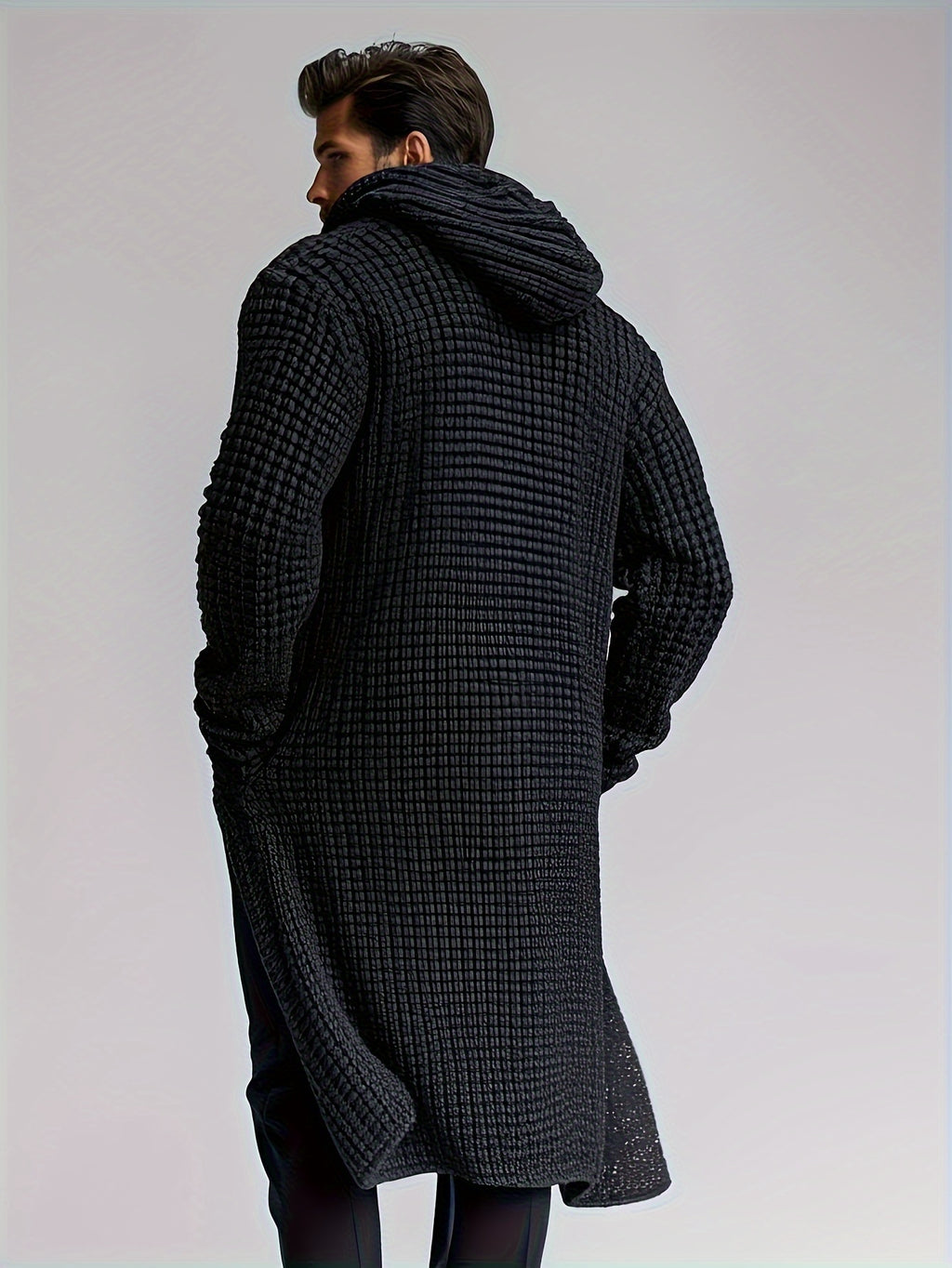 Manteau pour homme, grandes tailles, à capuche