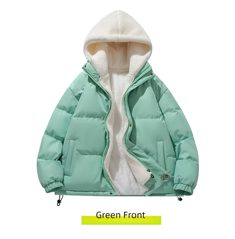 Veste matelassée pour homme, à capuche, rose