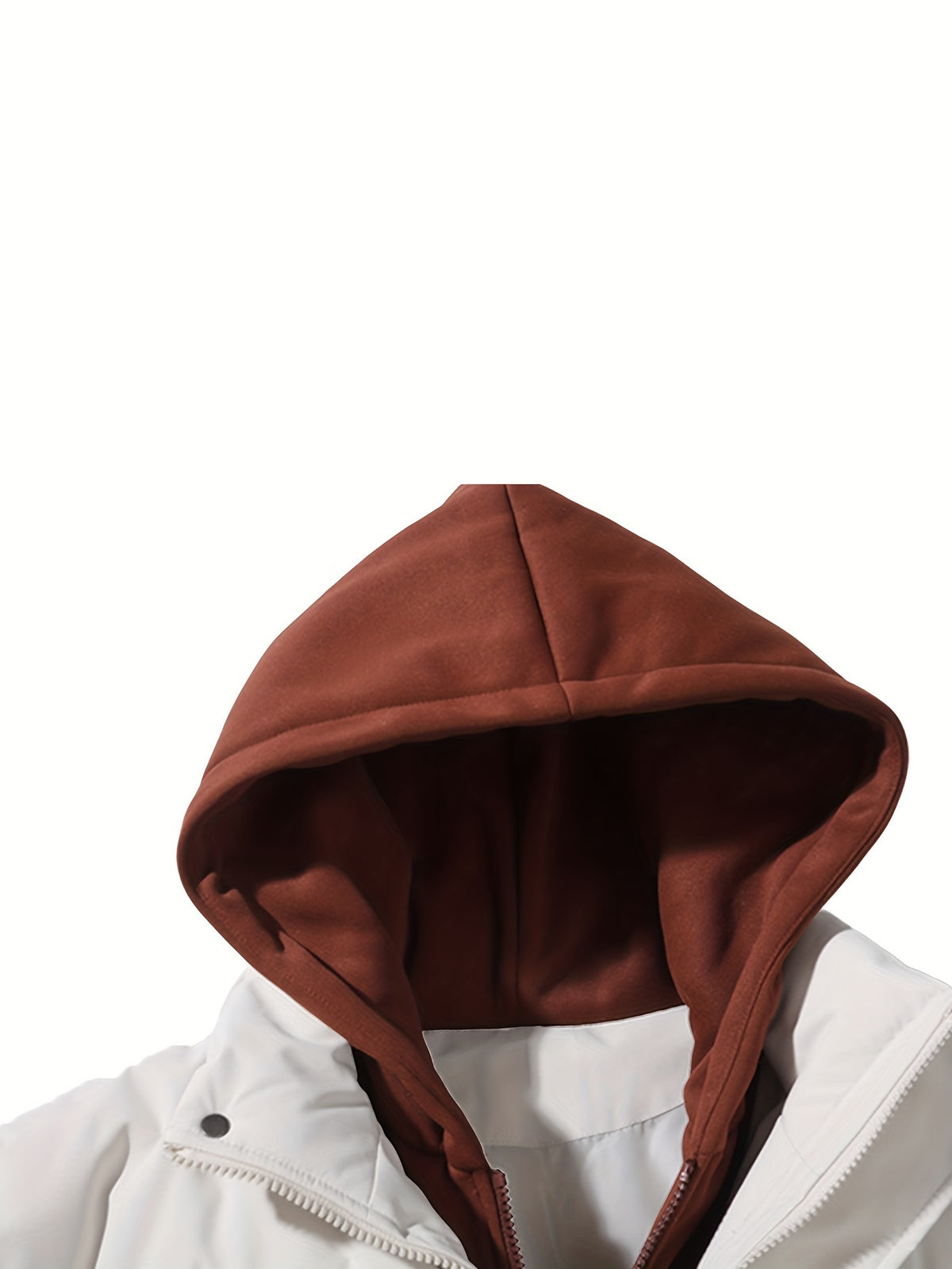 Manteau pour homme, à capuche, kaki foncé