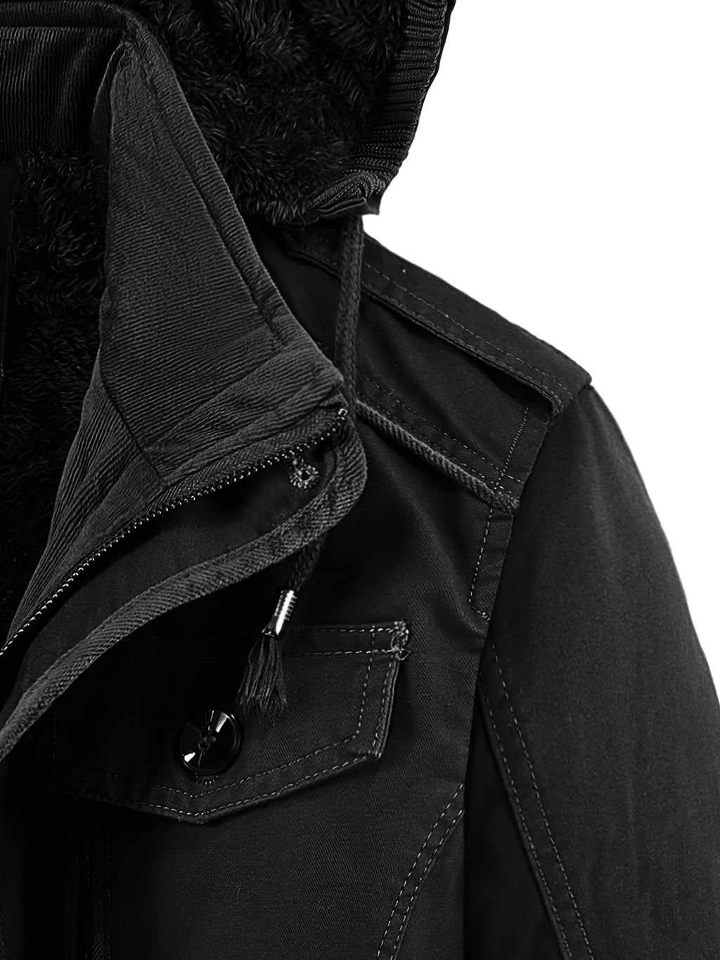 Veste pour homme, polaire, à capuche, vert océan