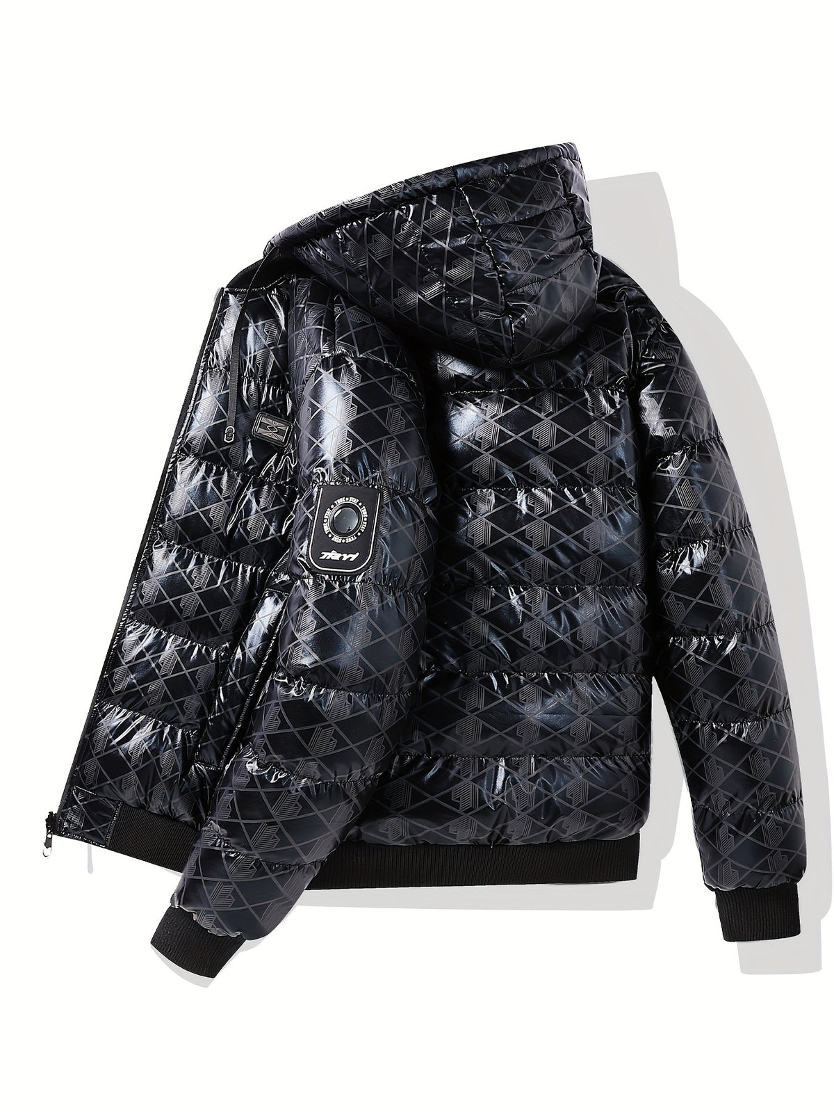 Veste pour homme, à rayures, à capuche
