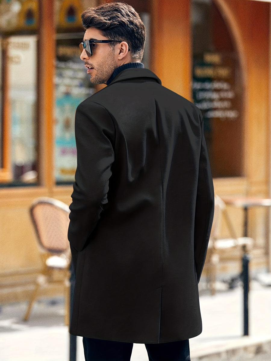 Trench mi-long, à revers, brun jaunâtre, détail du vêtement