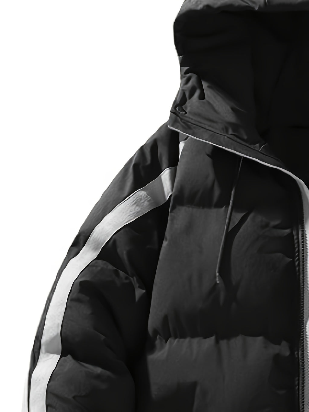 Manteau matelassé pour homme, à capuche, abricot beige