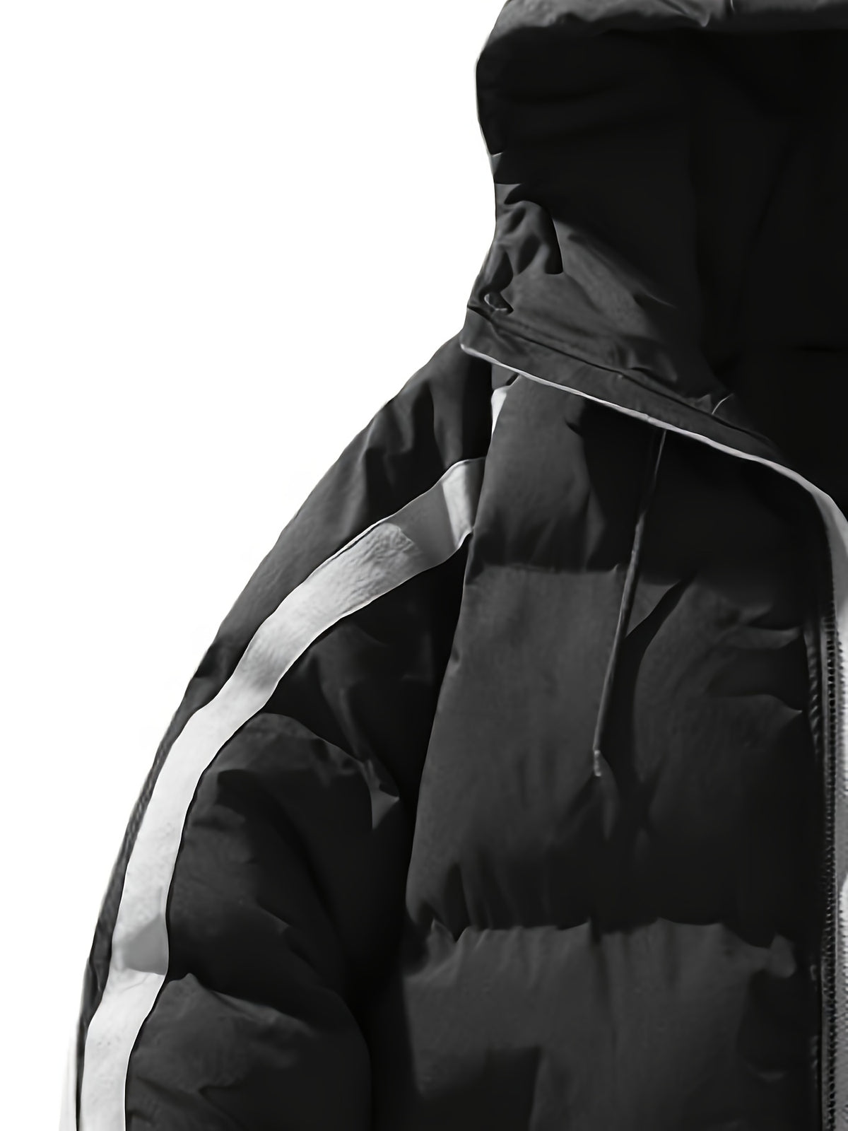 Manteau matelassé pour homme, à capuche, abricot beige