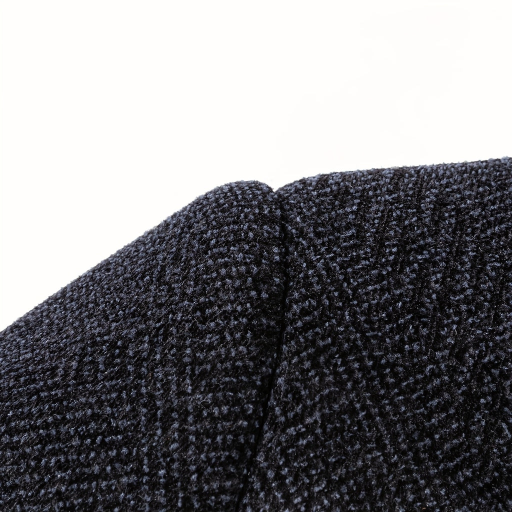 Manteau long pour homme, polaire, à revers