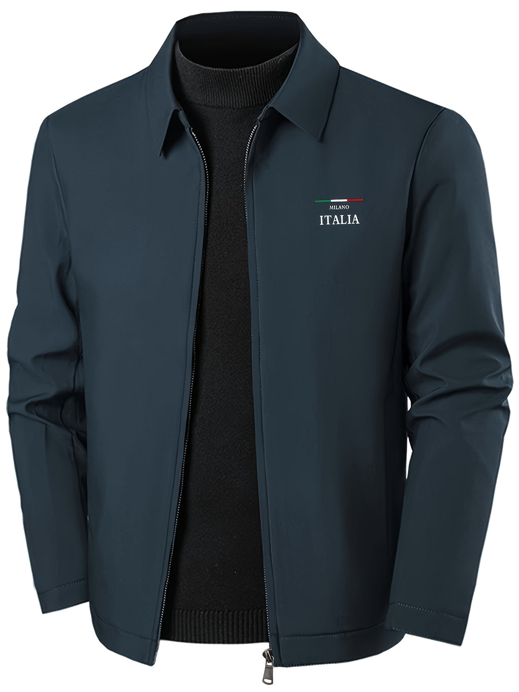 Veste pour homme, à revers, bleu marine