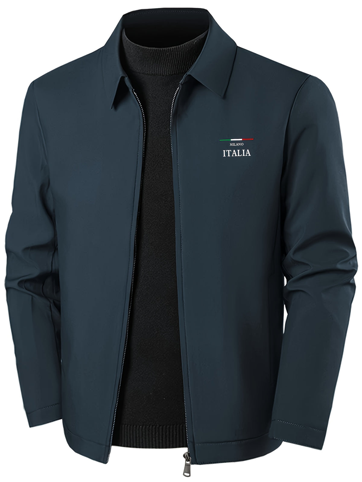 Veste pour homme, à revers, bleu marine