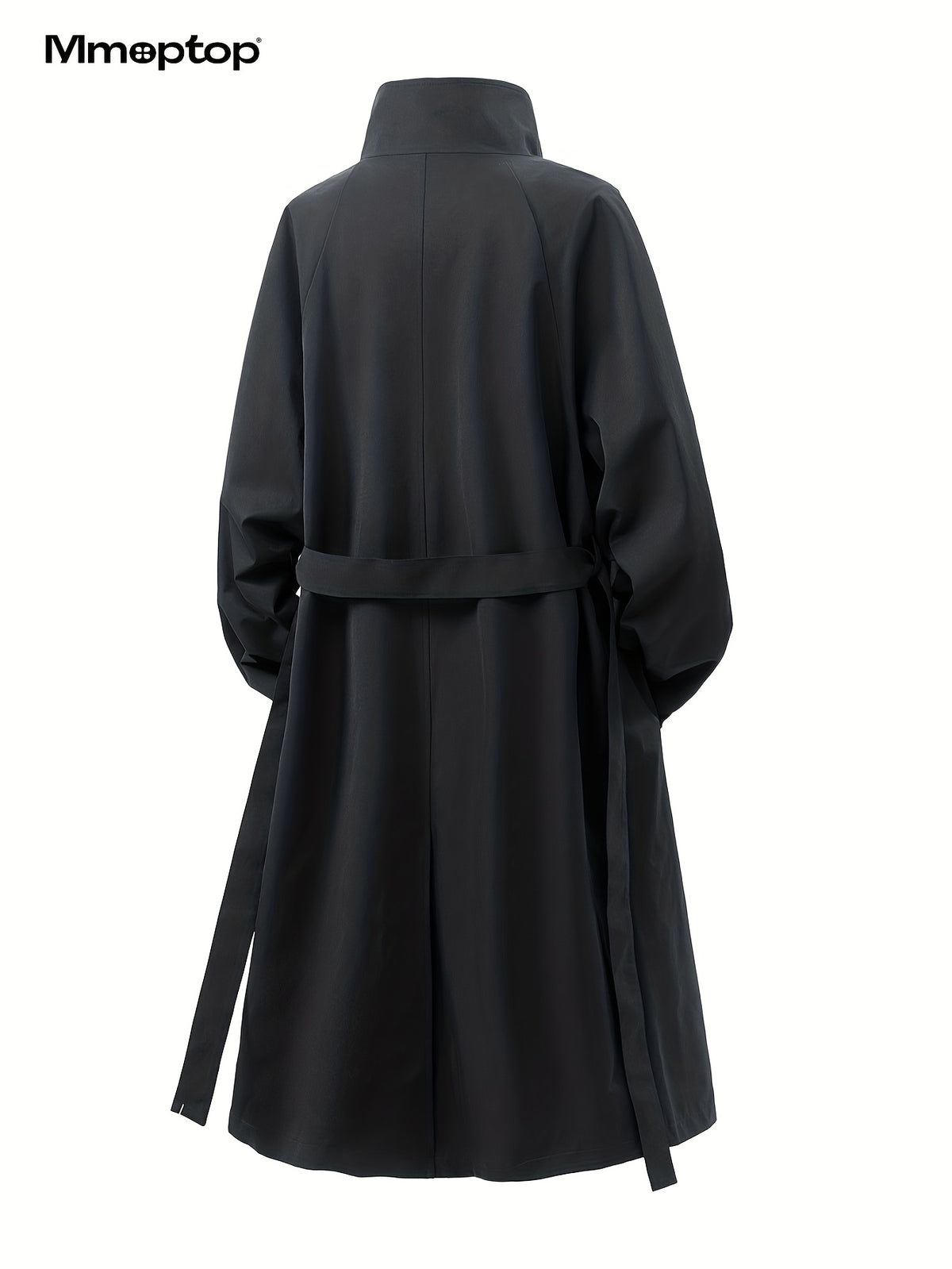 Manteau long pour homme, à col montant