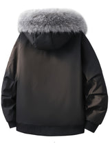 Veste court, coupe-vent, à capuche