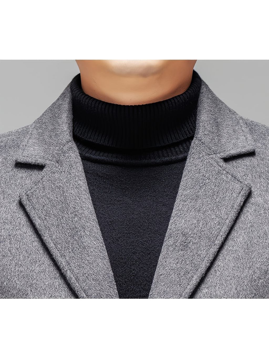 Trench en laine long, 48,1 % laine, velours, photo 9
