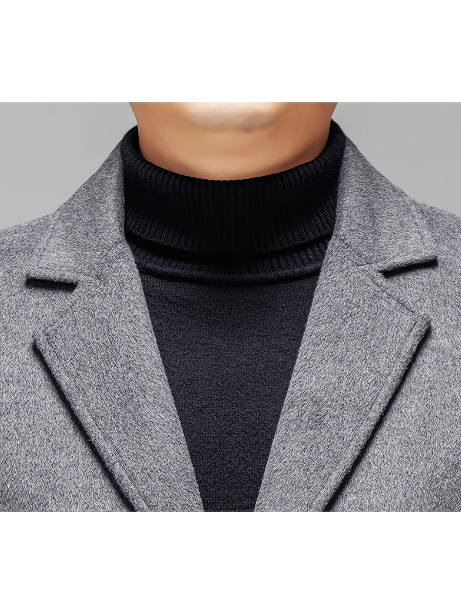 Trench en laine long, 48,1 % laine, velours, photo 9