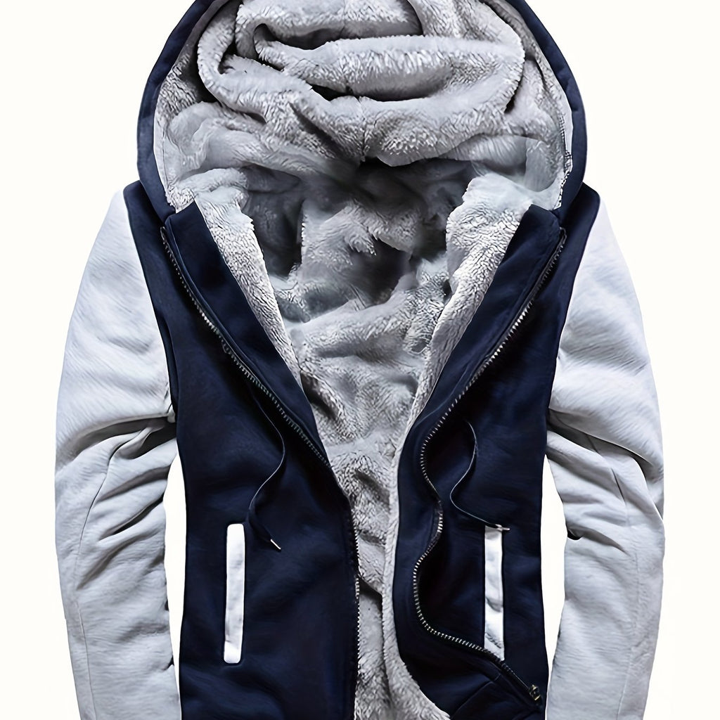Veste, polaire, à capuche, graphite, coloris gris clair