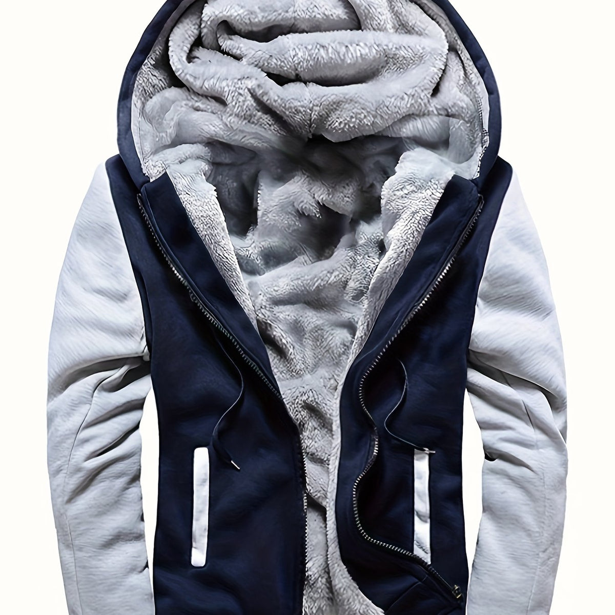 Veste, polaire, à capuche, graphite, coloris gris clair Image