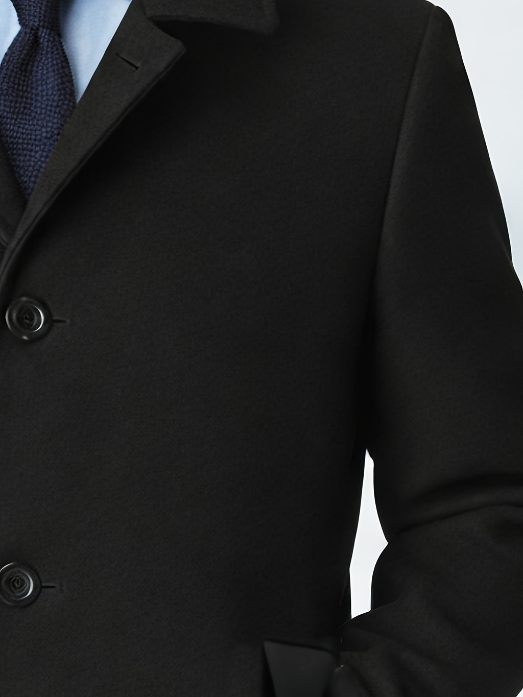 Manteau mi-long pour homme, à revers