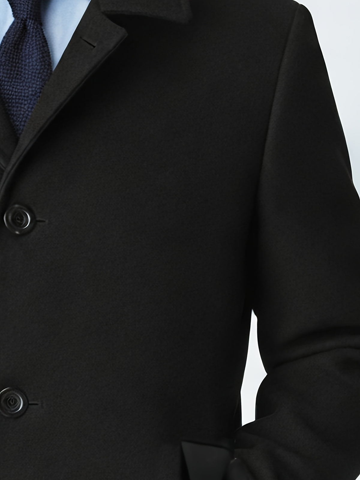 Manteau mi-long pour homme, à revers