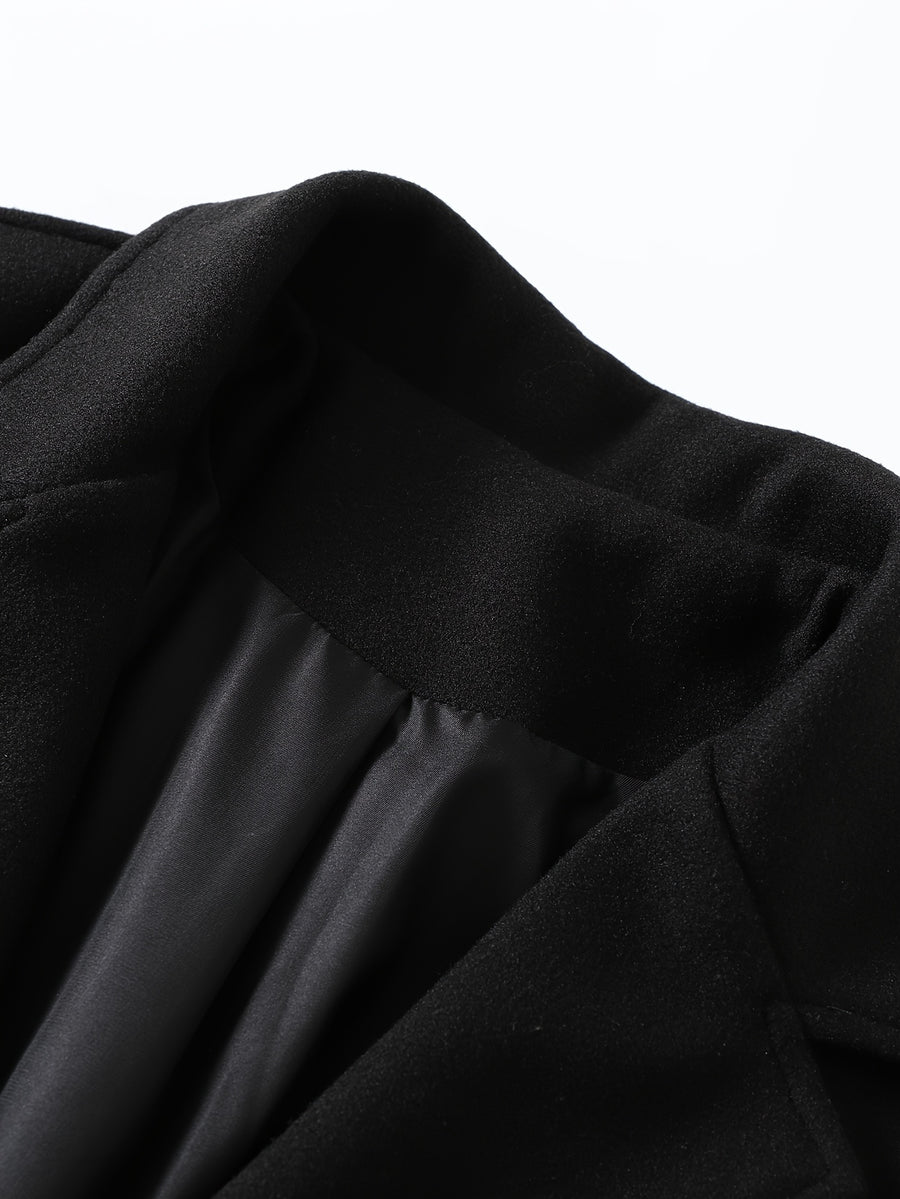 Pardessus, à revers, détail du vêtement