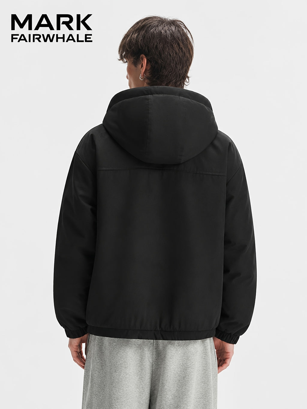 Veste pour homme, coupe-vent, à capuche, abricot