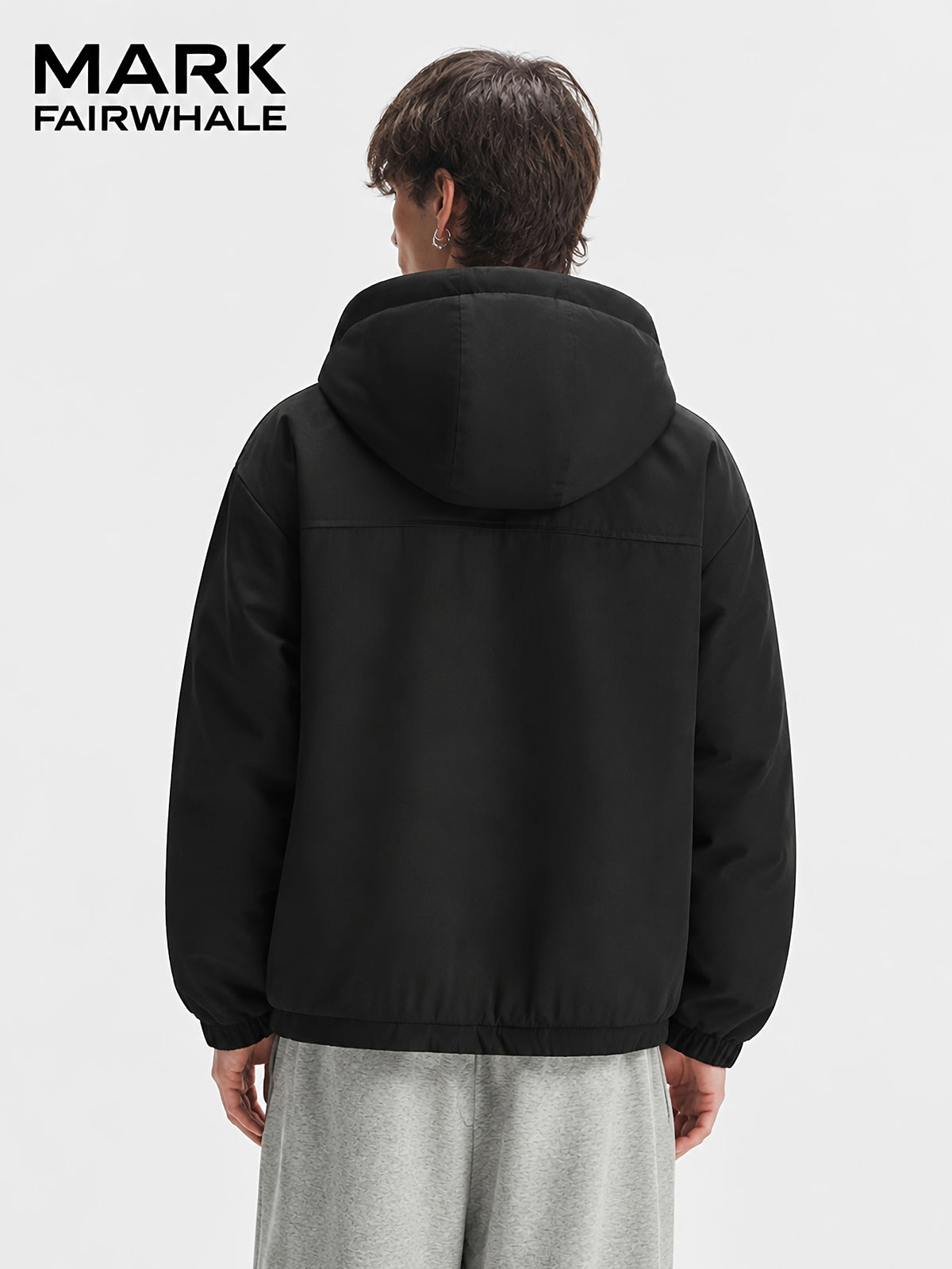 Veste pour homme, coupe-vent, à capuche, abricot