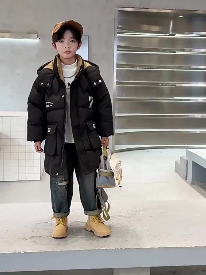 Veste pour homme, à capuche, marron foncé