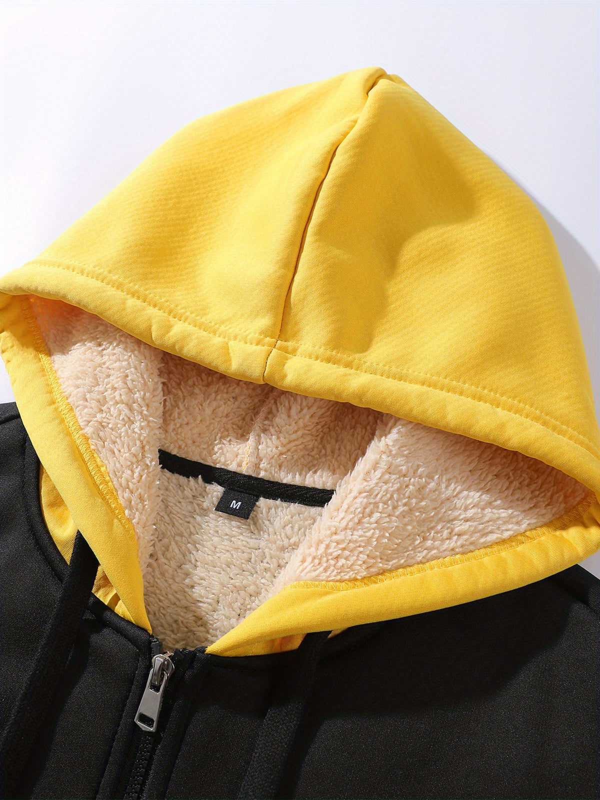 Veste pour homme, à capuche, jaune