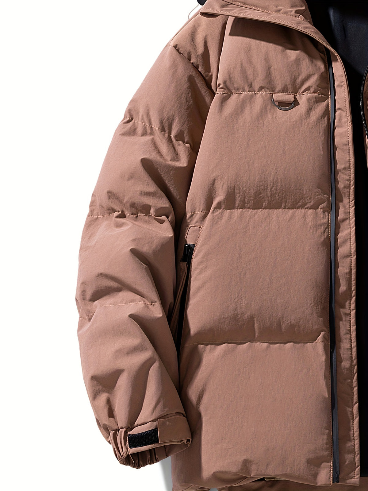 Veste pour homme, à capuche, couleur café