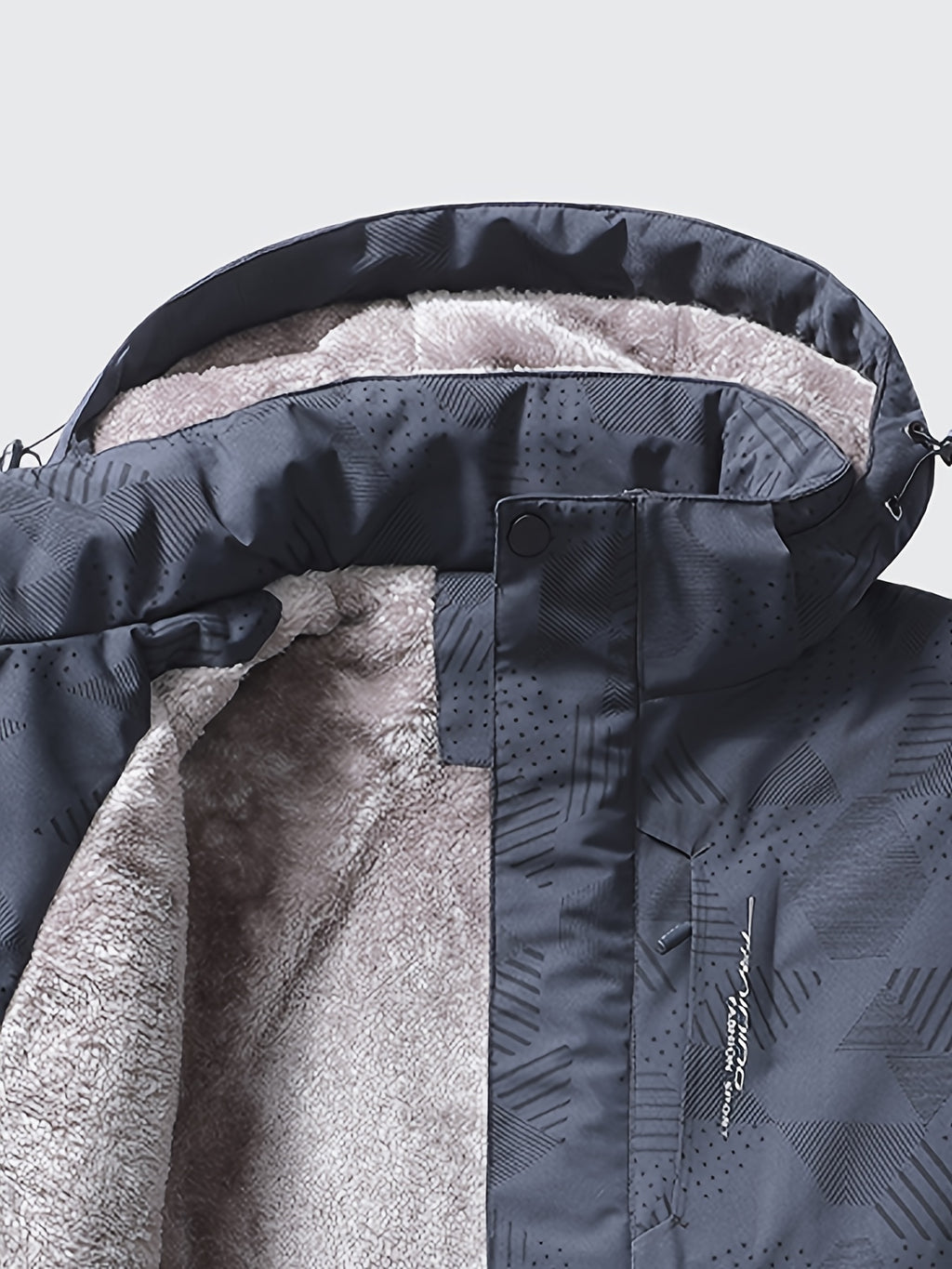 Veste pour homme, polaire, à capuche, noir