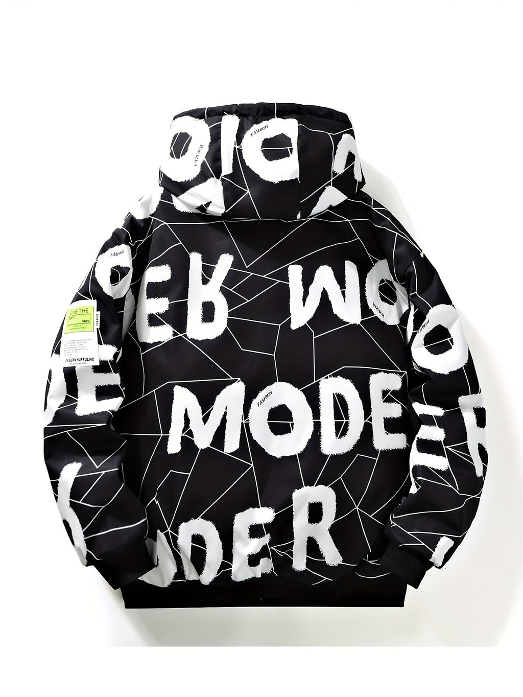 Veste matelassée pour homme, réversible, à capuche, noir