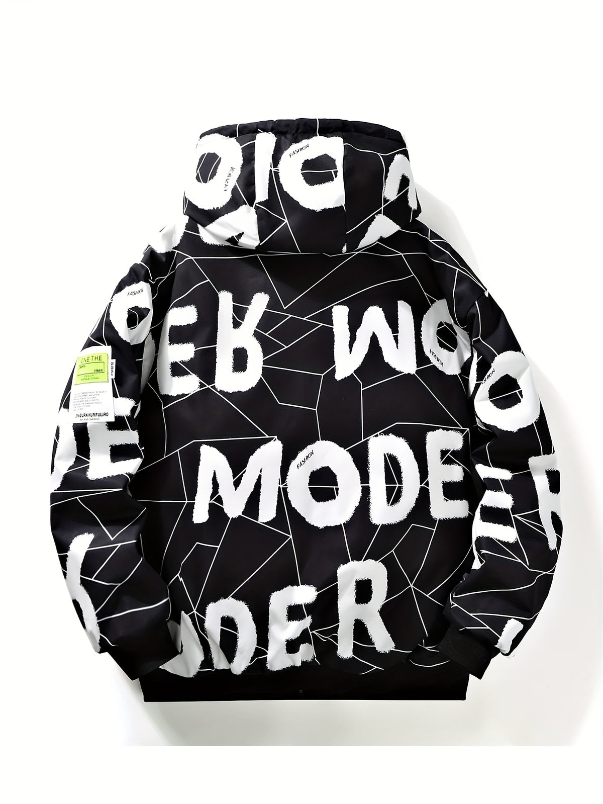 Veste matelassée pour homme, réversible, à capuche, noir