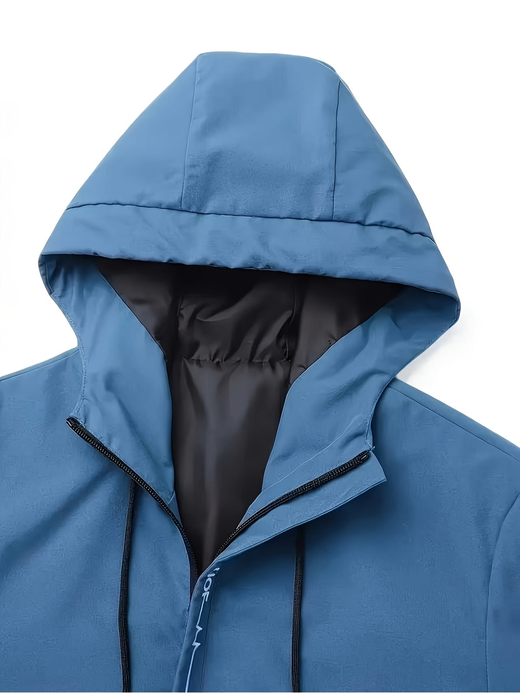 Veste pour homme, coupe-vent, à capuche, paon bleu