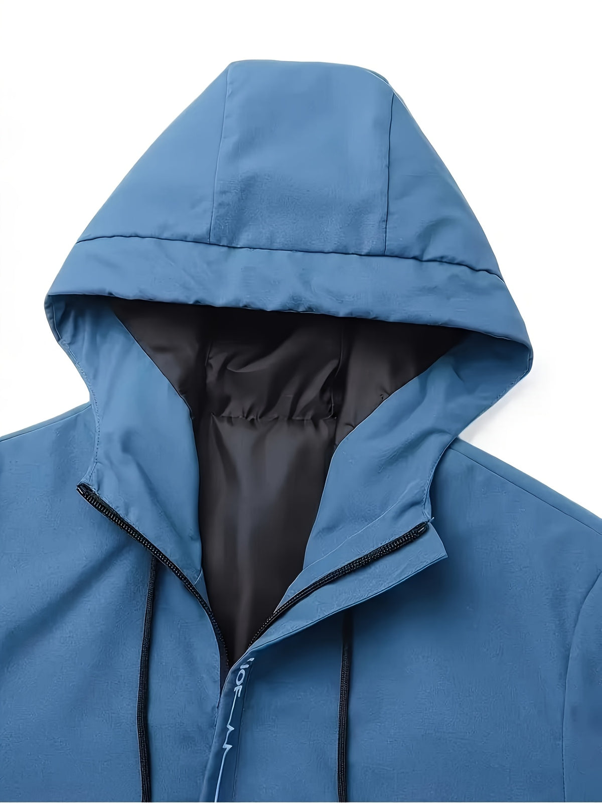 Veste pour homme, coupe-vent, à capuche, paon bleu