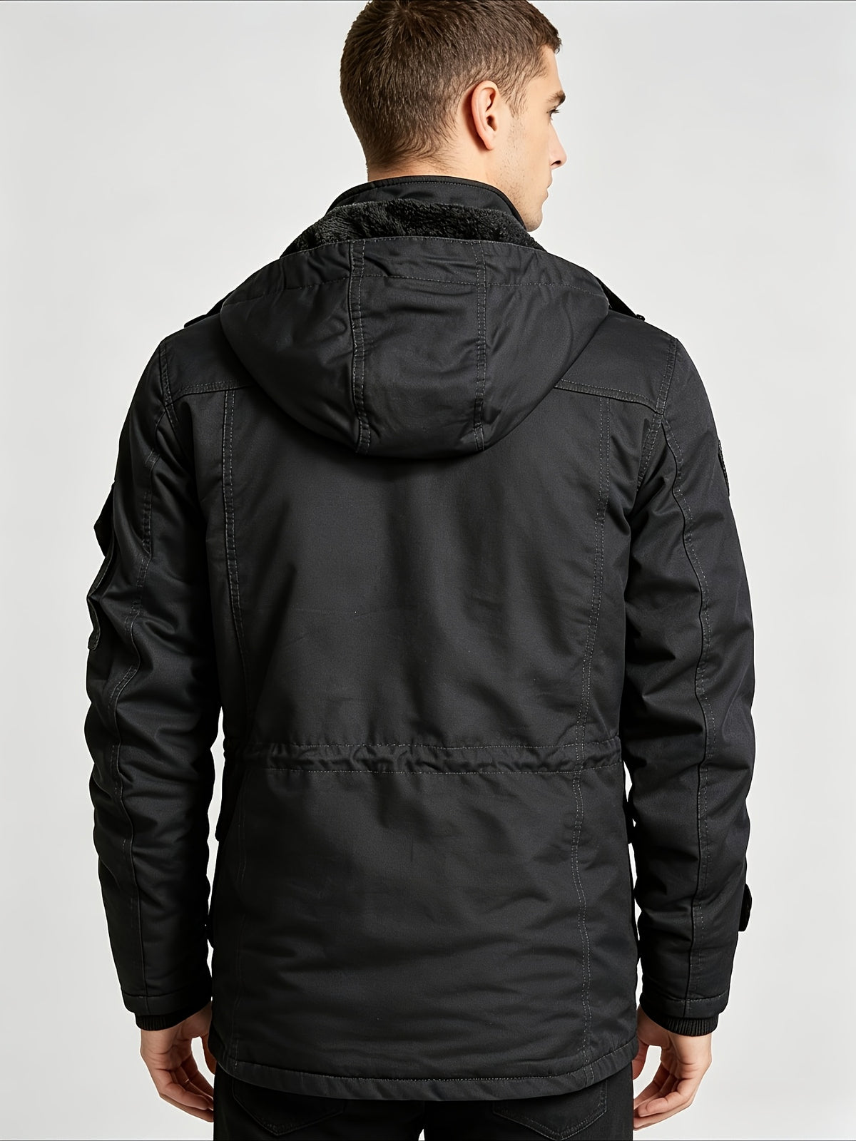 Veste pour homme, à revers, noir